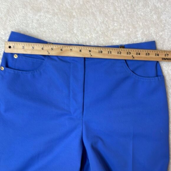 St John Sport by Marie Gray Royal Blue Straight Leg Pants Trousers Sz 10 - Picture 4 of 7